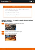 zadaj in spredaj Metlica brisalnika stekel CITROËN CX I Break (MA) | PDF vodič za zamenjavo