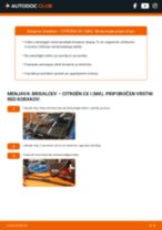 zadaj in spredaj Metlica brisalnika stekel CITROËN CX I (MA) | PDF vodič za zamenjavo