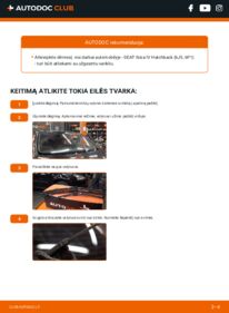 Kaip atlikti keitimą: Seat Ibiza 5 1.4 Valytuvo gumelė