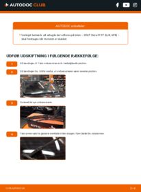 Hvordan man udfører udskiftning af: Viskerblade på 1.2 TDI Seat Ibiza 6J Stationcar