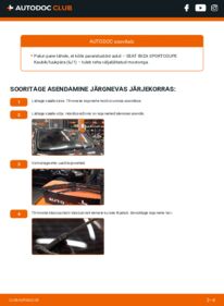 Kuidas välja vahetamist läbi viia: SEAT IBIZA SPORTCOUPE Box Body / Hatchback (6J1) 1.6 TDI Pesurikumm