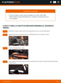 Cómo sustitución de Escobillas de Limpiaparabrisas 1.6 TDI SEAT IBIZA SPORTCOUPE Box Body / Hatchback (6J1)