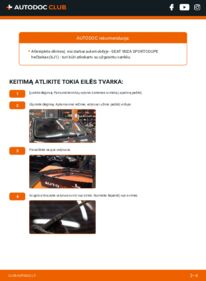 Kaip atlikti keitimą: SEAT IBIZA SPORTCOUPE Box Body / Hatchback (6J1) 1.6 TDI Valytuvo gumelė