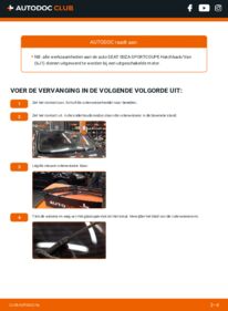 Vervanging uitvoeren: Ruitenwissers 1.6 TDI SEAT IBIZA SPORTCOUPE Box Body / Hatchback (6J1)