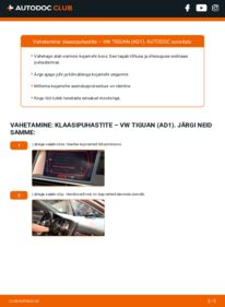 Kuidas välja vahetamist läbi viia: VW Tiguan 2 AD1 2.0 TDI Pesurikumm