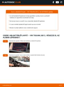 Hogyan végezze a cserét: 2.0 TDI VW Tiguan 2 AD1 Törlőlapát