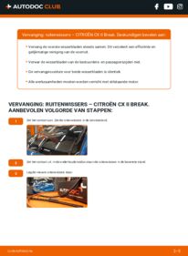 Vervanging uitvoeren: Ruitenwissers 25 D Turbo 2 CITROËN CX II Break