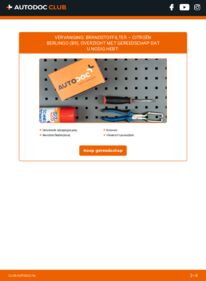 Vervanging uitvoeren: Brandstoffilter 1.6 HDi CITROËN BERLINGO (B9)