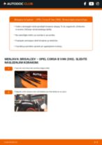 OPEL Corsa B Van (S93) navodila za popravilo in vzdrževanje