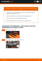 De professionele reparatiehandleiding voor Ruitenwissers-vervanging in je Opel Corsa B Van 1.7 D (F08, W5L)