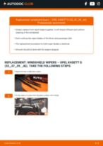 DIY manual on replacing OPEL KADETT Wiper Blades