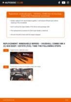 DIY manual on replacing VAUXHALL COMBO Wiper Blades