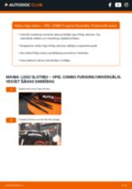 Remonts Opel Combo C 1.6 CNG 16V - problēmu novēršanas pamācības