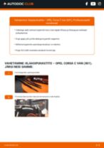 Käsiraamat PDF Corsa C Van (X01) 1.4 (W5L, F08) hoolduse kohta