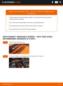 How to carry out replacement: Wiper Blades 0.9 Fura