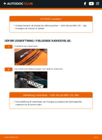 Hvordan man udfører udskiftning af: Viskerblade på 2.5 TDI quattro Audi Allroad 4BH