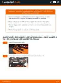 Cómo sustitución de Escobillas de Limpiaparabrisas 2.0 E Opel Manta B CC