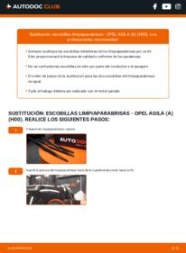 Cómo sustitución de Escobillas de Limpiaparabrisas 1.2 16V (F68) Opel Agila h00