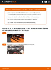 Wie der Austausch bewerkstelligt wird: Scheibenwischer 1.2 16V (F68) Opel Agila h00