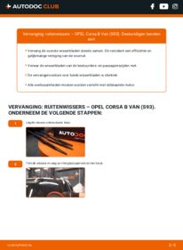 Vervanging uitvoeren: Ruitenwissers 1.7 D (F08, W5L) Opel Corsa B Van