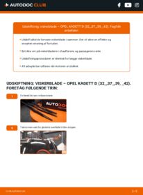 Hvordan man udfører udskiftning af: Viskerblade på 1.2 S Opel Kadett D