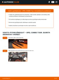 Kuinka vaihtaa Pyyhkijänsulat 1.7 CDTI 16V Opel Combo C Tour -autoon