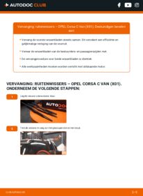 Vervangen: Ruitenwissers 1.3 CDTI 16V (F08, W5L) Opel Corsa C Van