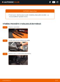 Jak provést výměnu: List stěrače Meriva Mk1 (A) (X03) 1.3 CDTI