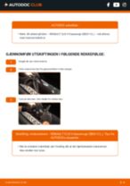 Bytte Vindusviskere foran og bak RENAULT CLIO II Box (SB0/1/2_): handleiding pdf