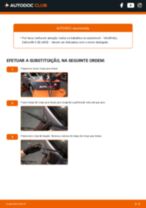 Instalação Escovas limpa para brisas VAUXHALL ZAFIRA Mk II (B) (M75) - tutorial passo-a-passo
