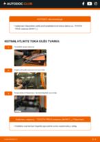Kaip pakeisti gale ir priekyje Stiklo valytuvai TOYOTA PRIUS Saloon (NHW11_) - instrukcijos internetinės