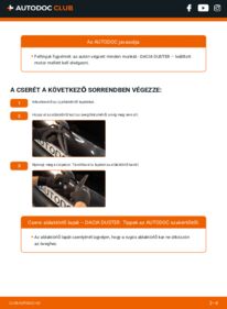 Hogyan végezze a cserét: 1.5 dCi 4x4 (HSMC, HSMD) Dacia Duster SUV Törlőlapát