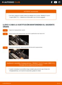 Cómo sustitución de Escobillas de Limpiaparabrisas 1.5 dCi Renault Clio 2 Furgón