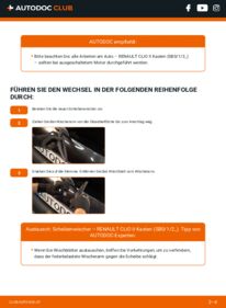 Wie der Austausch bewerkstelligt wird: Scheibenwischer 1.5 dCi Renault Clio 2 Kastenwagen