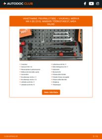 Kuidas välja vahetamist läbi viia: VAUXHALL MERIVA Mk II (B) 1.4 Piduriklotsid