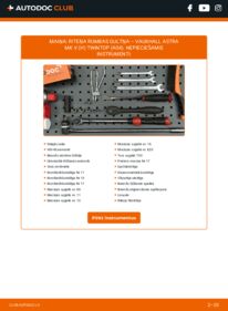 Kā veikt nomaiņu: 1.8 (L67) Astra H TwinTop Riteņa rumbas gultnis