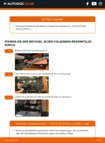 Wie der Wechsel durchführt wird: Scheibenwischer Toyota Hilux Mk8 2.4 D 4WD (GUN125_) tauschen