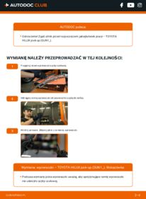 Jak wymienić Pióro wycieraczki Hilux VIII Pick-up 2.4 D 4WD (GUN125_)