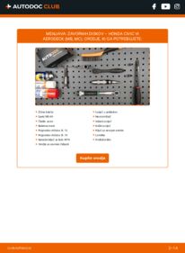 Kako izvesti menjavo: Zavorni kolut Civic VI Aerodeck (MB, MC) 1.5 16V