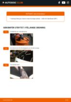 Byta Torkarblad fram och bak AUDI A3 (8P1): guide pdf
