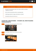 PDF med trinn for trinn-veiledning for bytte av VW DERBY (86) Vindusviskere