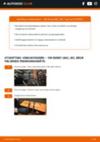 endring Viskerblader i VW DERBY (86C, 80) – tips og triks