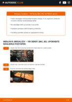 Zamenjati Metlice brisalcev na VW DERBY (86C, 80) - namigi in triki