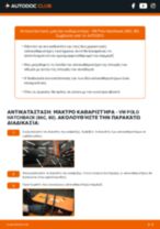 Αντικατάσταση Μάκτρο καθαριστήρα εμπρός και πίσω VW POLO (86C, 80): οδηγίες pdf