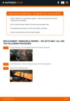 How do I change the Windscreen wipers on my Jetta Mk6 (162, 163, AV3, AV2) 1.4 TSI Hybrid? Step-by-step guides