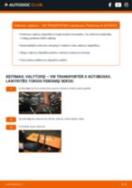 Žingsnis po žingsnio pakeiskite VW TRANSPORTER II Bus Valytuvo gumelė PDF vadovas
