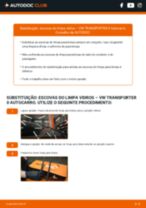 Tutorial passo a passo em PDF sobre a substituição de Escovas do Limpa Vidros no VW TRANSPORTER II Bus