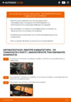 Αντικατάσταση Μάκτρο καθαριστήρα εμπρός και πίσω VW TRANSPORTER II Box: οδηγίες pdf