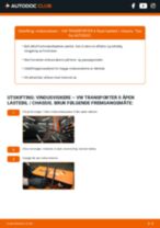 Bytte Vindusviskere foran og bak VW TRANSPORTER II Platform/Chassis: handleiding pdf