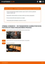 Výmena predné a zadné Stieracia liżta VW TRANSPORTER II Platform/Chassis: tutorial pdf